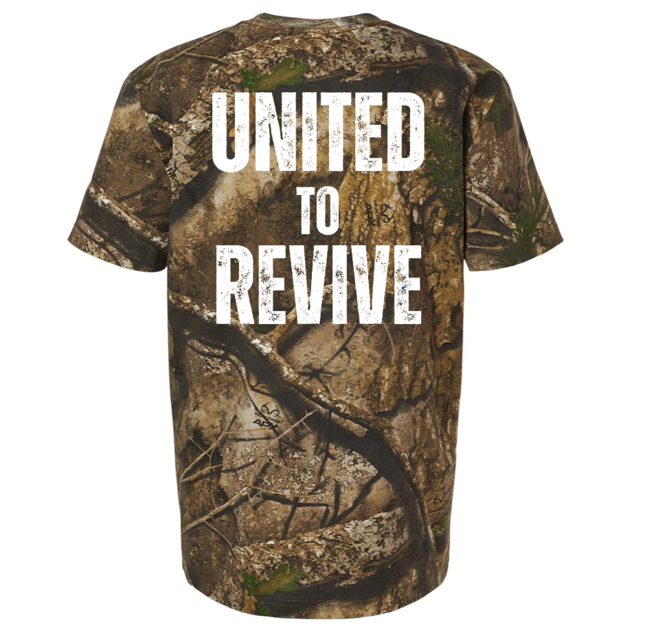 "UNITED TO REVIVE" TEE CAMO