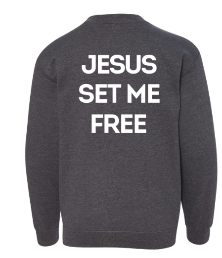 "JESUS SET ME FREE" Heavy Blend Crewneck Sweatshirt image 0