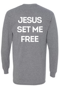 "JESUS SET ME FREE" Heavy Cotton Long Sleeve T-Shirt image 0